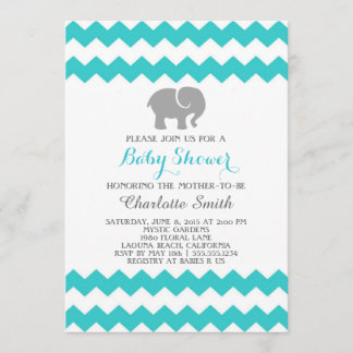 Chevron Baby Shower Invitation