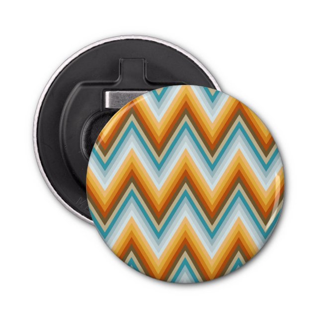 Chevron Background Pattern Bottle Opener (Front)