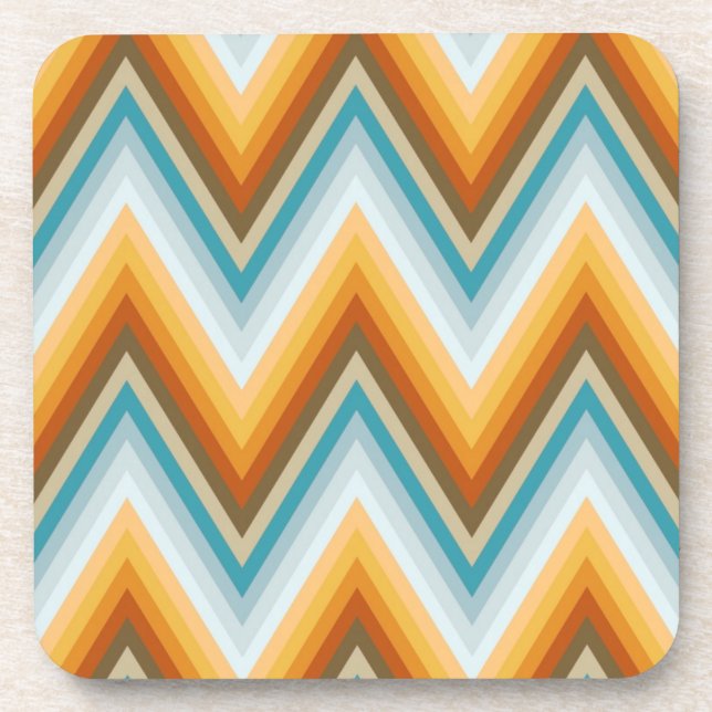 Chevron Background Pattern Coaster (Front)