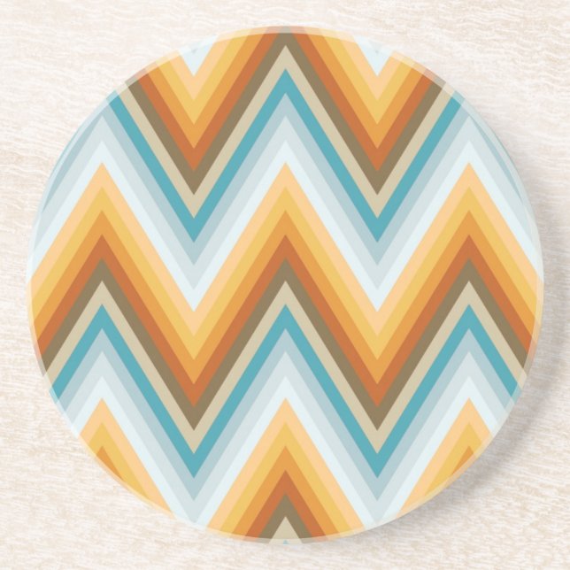 Chevron Background Pattern Coaster (Front)