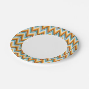Chevron Background Pattern Paper Plate