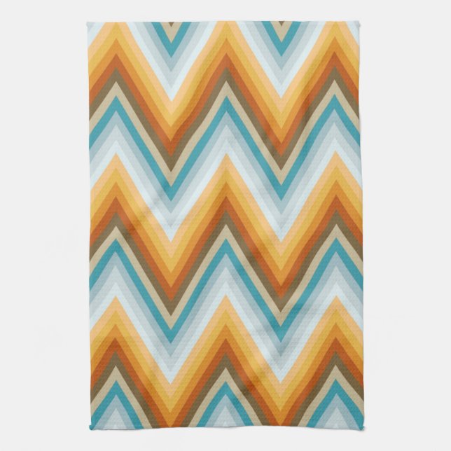 Chevron Background Pattern Tea Towel (Vertical)
