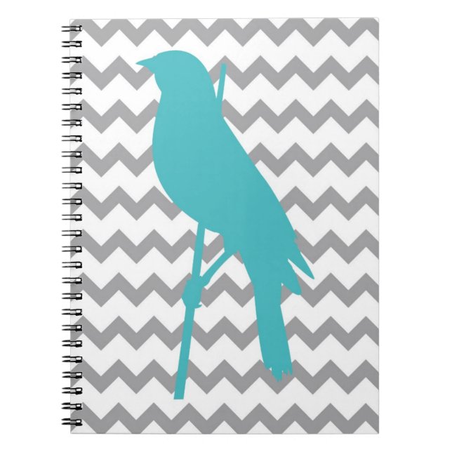 Chevron Bird Spiral Notebook (Front)