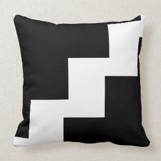 Chevron Black and White Toss Pillow