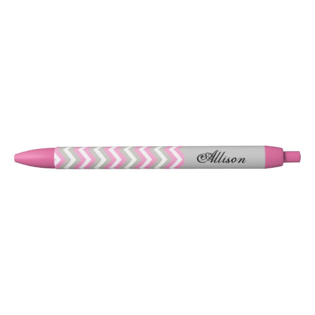 Chevron Black Ink Pen (Front)