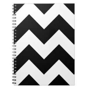 Chevron (Black & White) Customisable Notebook