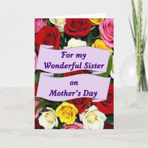 Chevron Blooms Sisterly Card