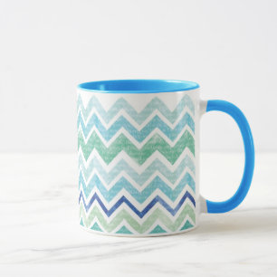 Chevron Blue Mug
