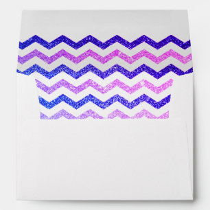 Chevron Blue Pink Purple Sparkle Envelope