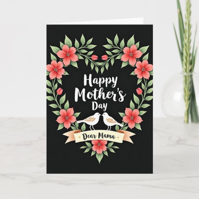 Chevron Botanical Tribute Card (Front)
