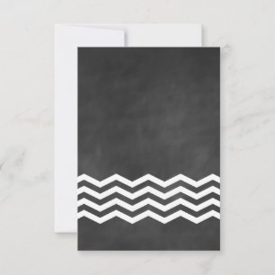 Chevron Chalkboard RSVP. RSVP Card