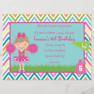 Chevron Cheer Party Invitation