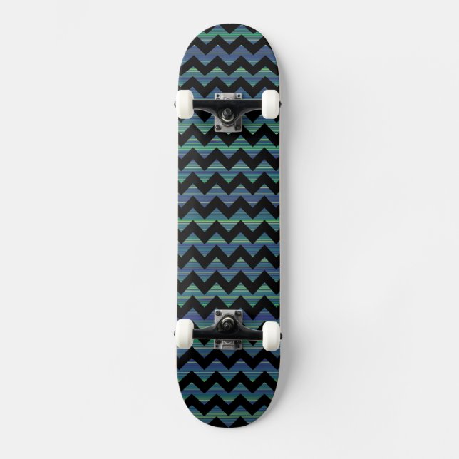 chevron cool stripes skateboard (Front)