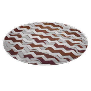 Chevron Cow Brown and White Print Cutting Board