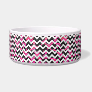 Chevron Cow Hot Pink and Black Print