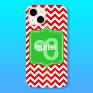 Chevron Custom Monogram Chloe Case-Mate iPhone 14 Case