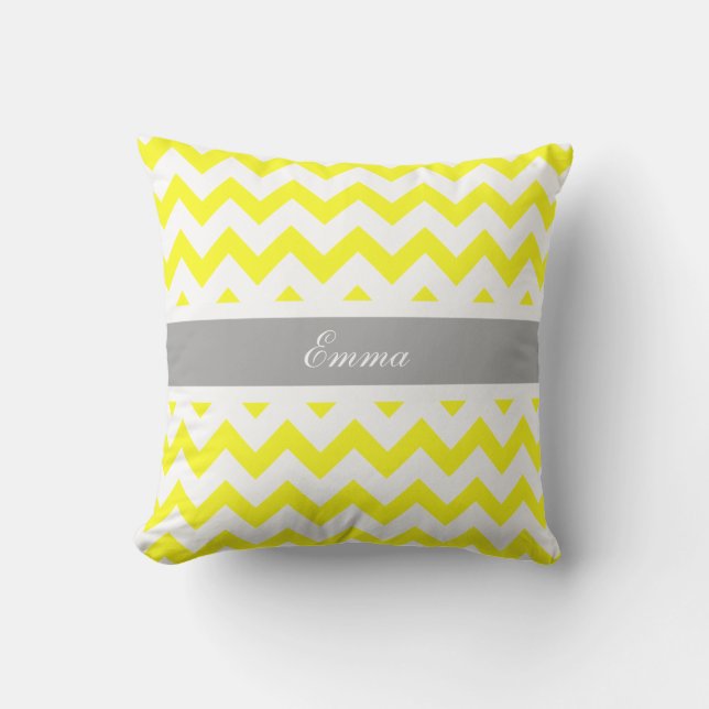 Chevron Custom Name Pillow (Front)