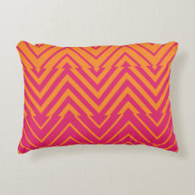 Chevron Deluxe | hot pink orange ombre