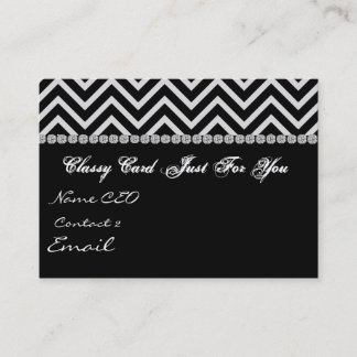 CHEVRON DESIGN BLING Business Card TEMPLATE
