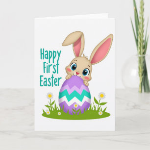 Chevron Easter Scene Card