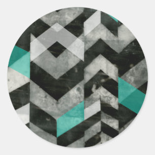 Chevron Exclusion II Classic Round Sticker