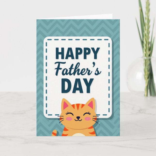 Chevron Fathers Day Art Card (Front)