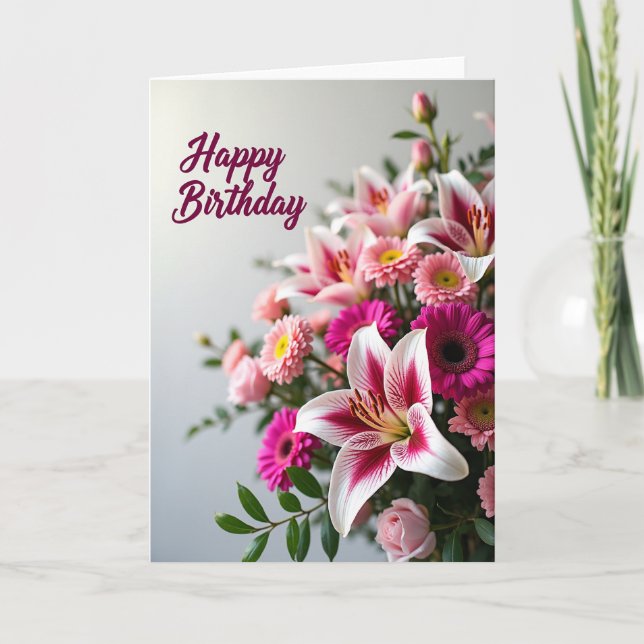 Chevron Floral Charm Card (Front)