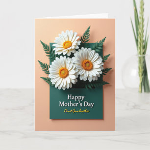 Chevron Flower Message Card