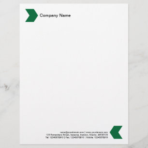 Chevron - Forest Green Custom Letterhead