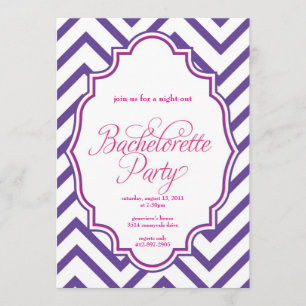 CHEVRON - Girls Night Out BACHELORETTE- Invitation