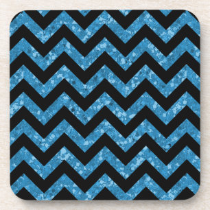 Chevron Glitter Look Coasters
