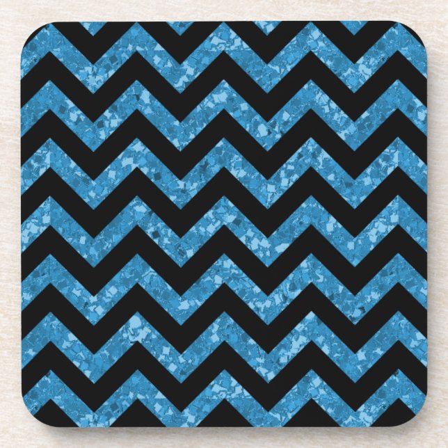 Chevron Glitter Look Coasters (Front)