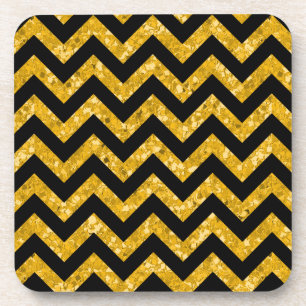 Chevron Glitter Look Coasters
