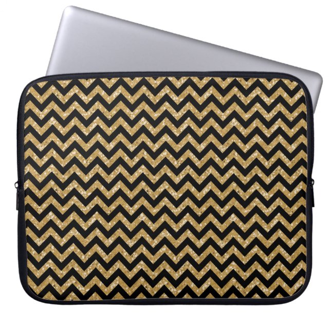Chevron Glitter Look Electronics Sleeve (Front)