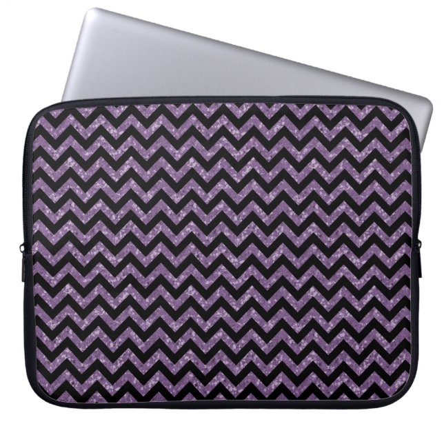 Chevron Glitter Look Electronics Sleeve (Front)