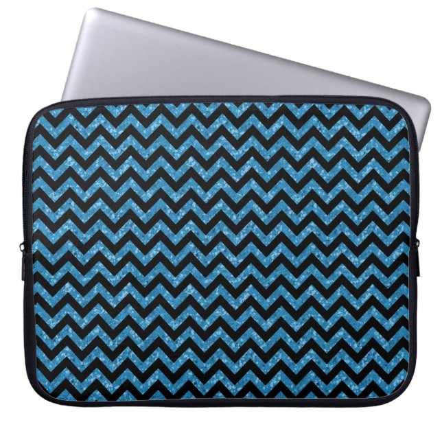 Chevron Glitter Look Electronics Sleeve (Front)