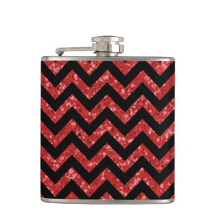 Chevron Glitter Look Flask