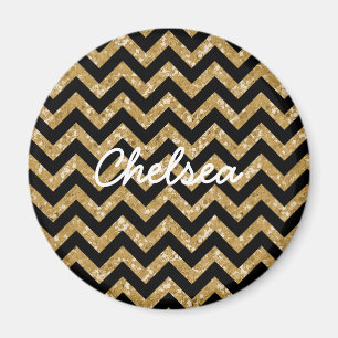 Chevron Glitter Look Magnet