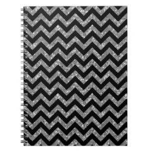 Chevron Glitter Look Notebook
