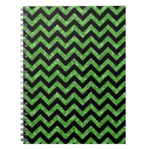 Chevron Glitter Look Notebook