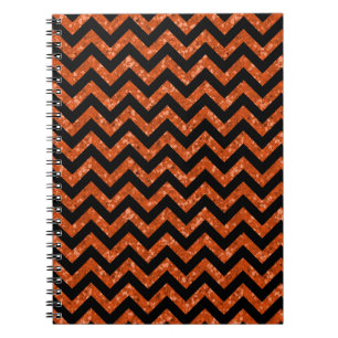 Chevron Glitter Look Notebook