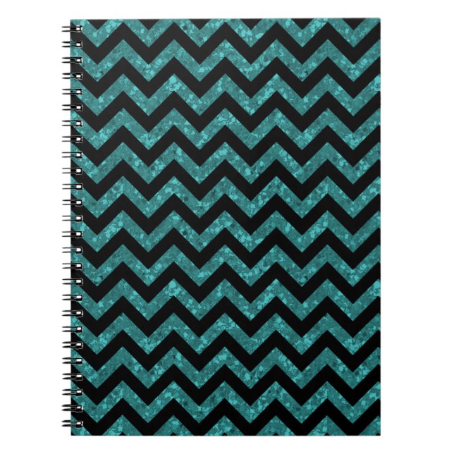 Chevron Glitter Look Notebook (Front)