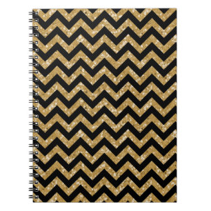 Chevron Glitter Look Notebook