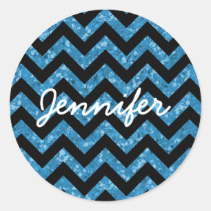 Chevron Glitter Look Stickers