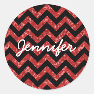 Chevron Glitter Look Stickers