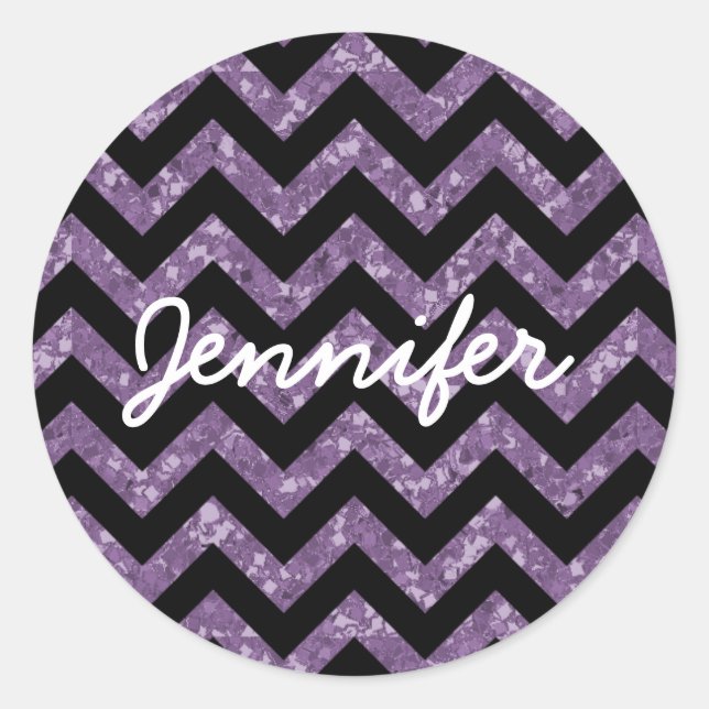 Chevron Glitter Look Stickers (Front)