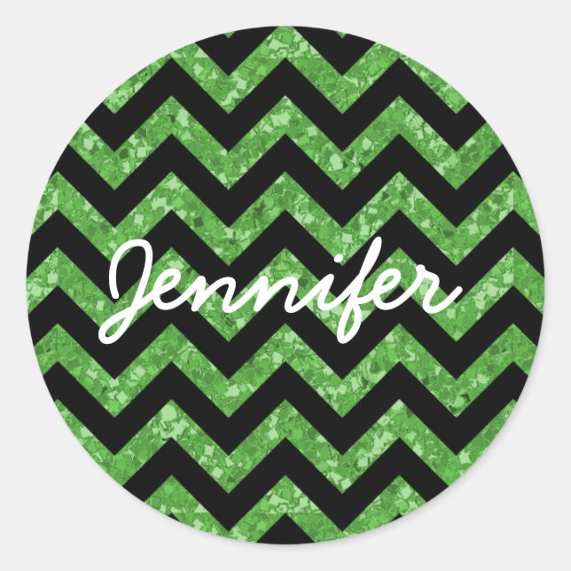 Chevron Glitter Look Stickers (Front)