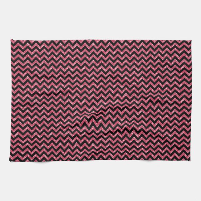 Chevron Glitter Look Towel (Horizontal)