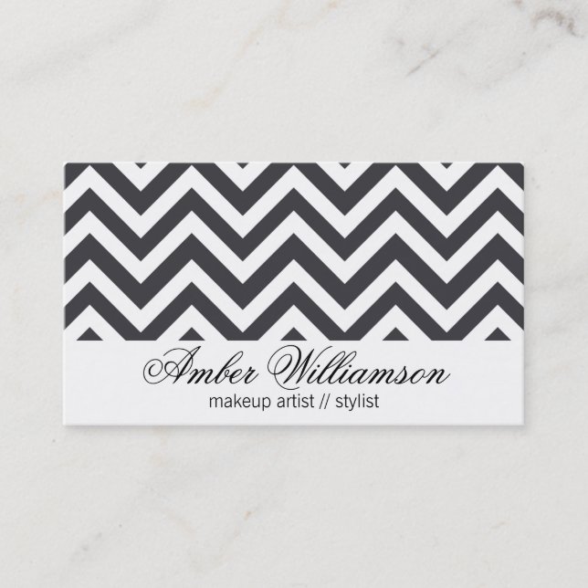 Chevron (Grey) Business Card (Front)