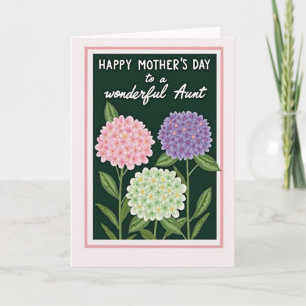 Chevron Happy Aunt Floral Card
